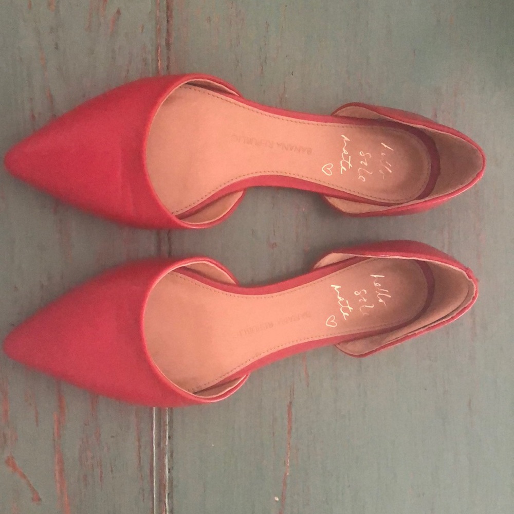 Banana Republic red dorsay flats